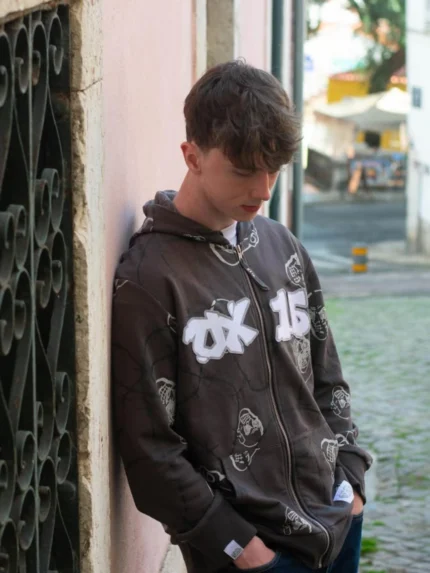 OX16 Old School Applique Zip Hoodie (1)